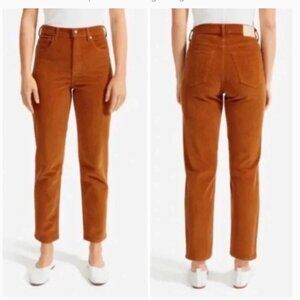 Everlane - Baby Cord Cheeky Straight Corduroy Pant Cropped | Size 27 | Acorn